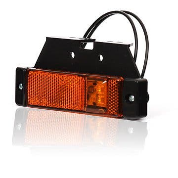Sidemarkering Orange LED med Refleks inkl. beslag