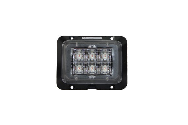 Blitzlys Rektangulær 6stk Orange LED Klar Linse