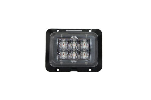 Blitzlys Rektangulær 6stk Orange LED Klar Linse