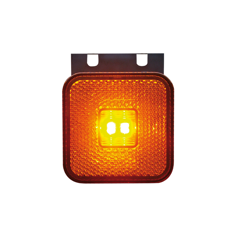 Sidemarkering Orange LED med Refleks inkl. beslag