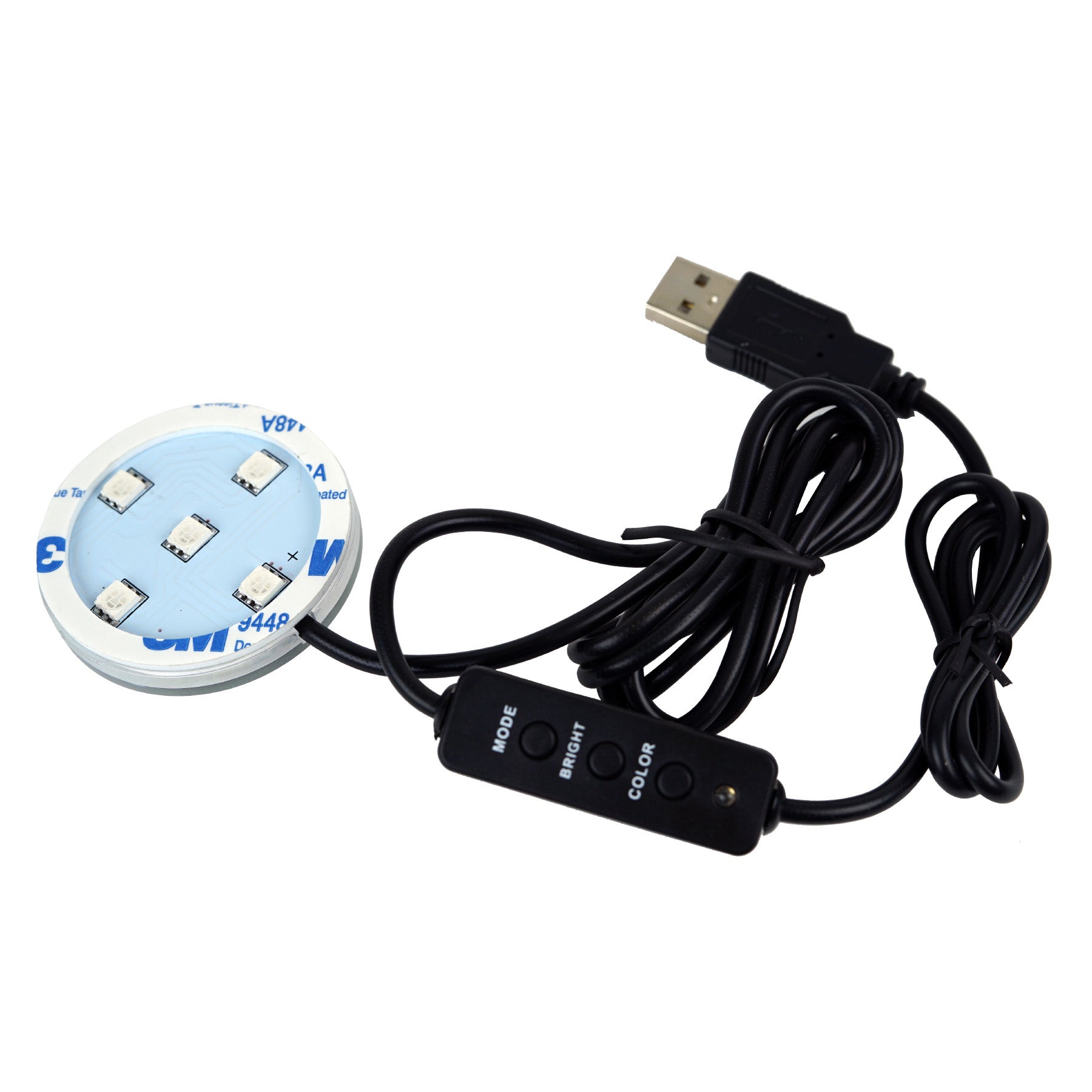 Lysplade til Poppy LED RGB 7 farver, 12-24V DC