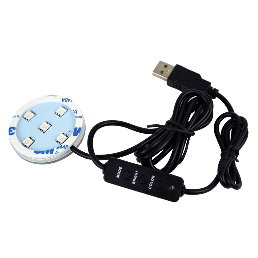 Lysplade til Poppy LED RGB 7 farver, 12-24V DC