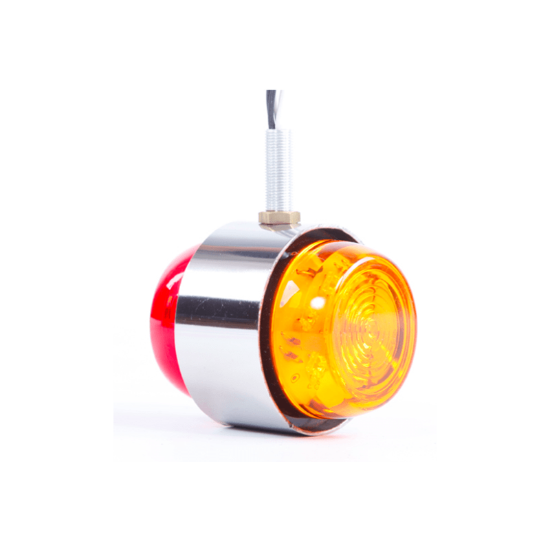 Positionslys Chrome LED 70mm Orange/Rød