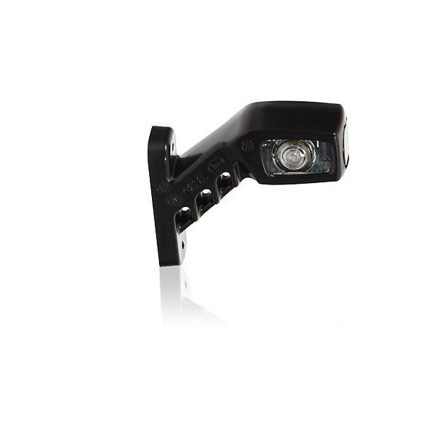 Gummiarm Kort Venstre Hvid / Rød / Orange LED Klar Linse
