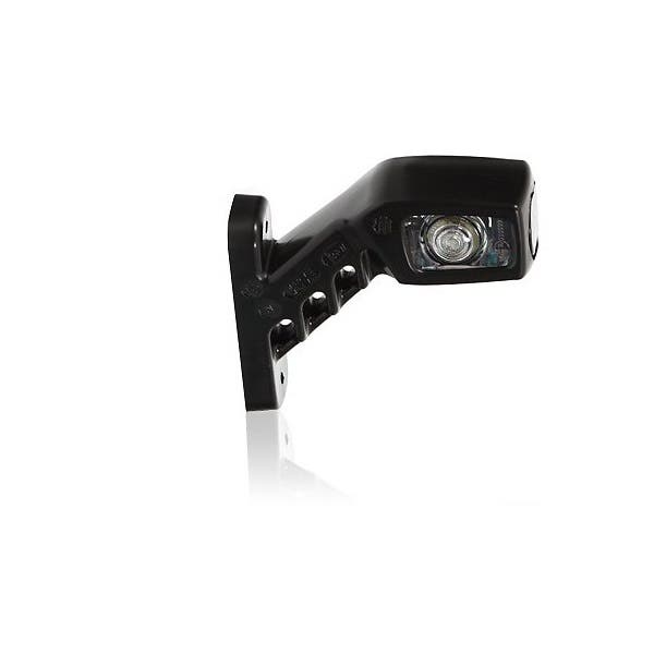 Gummiarm Kort Venstre Hvid / Rød / Orange LED Klar Linse