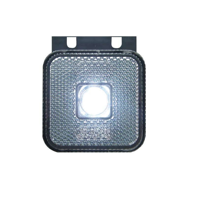 Positionslys Hvid LED med Refleks inkl. Vinkelbeslag