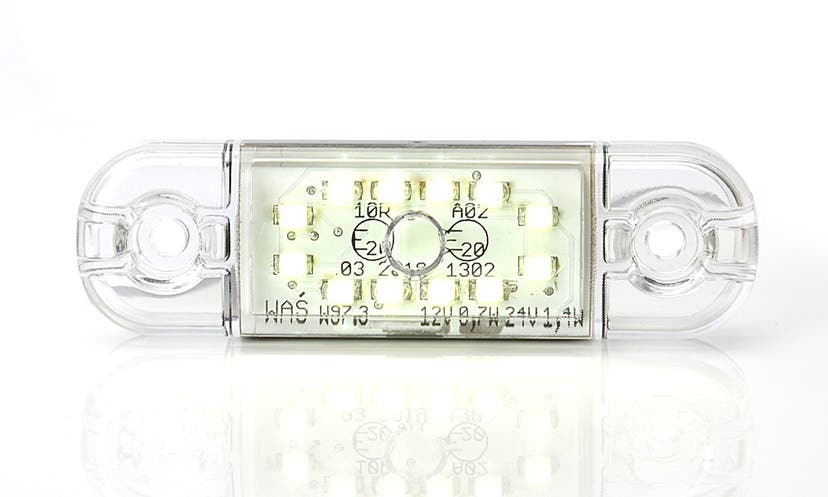Positionslys Slim Hvid LED Klar Linse