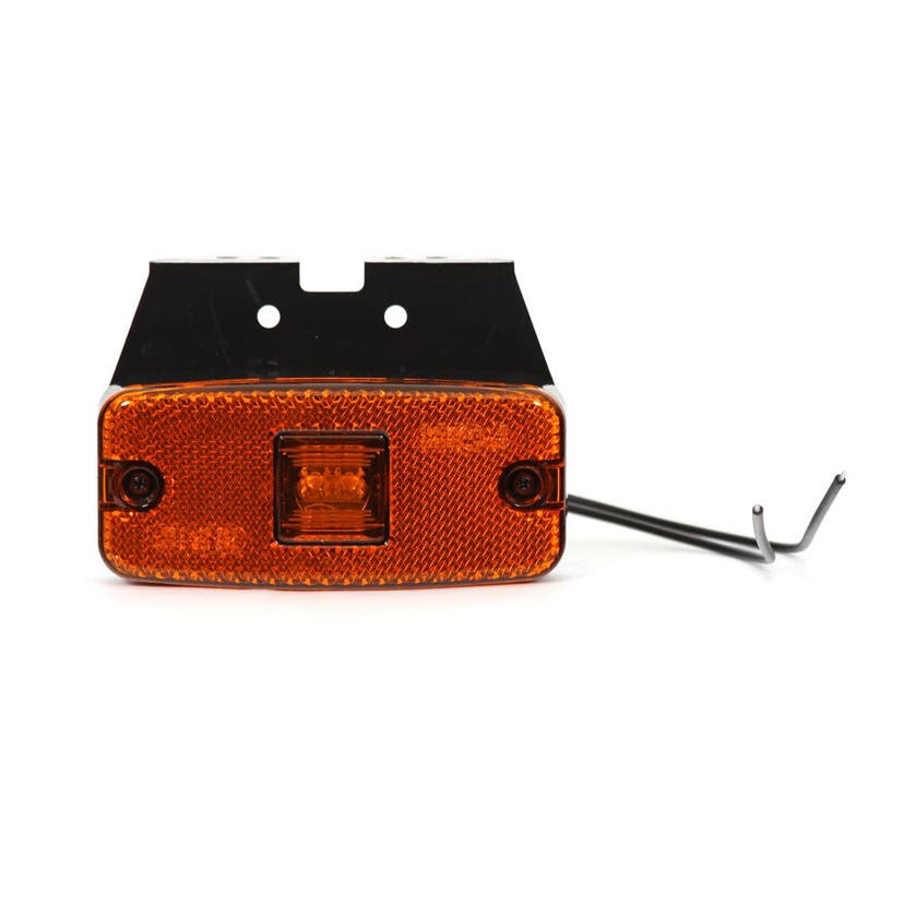 Sidemarkering Orange LED med Refleks inkl. beslag