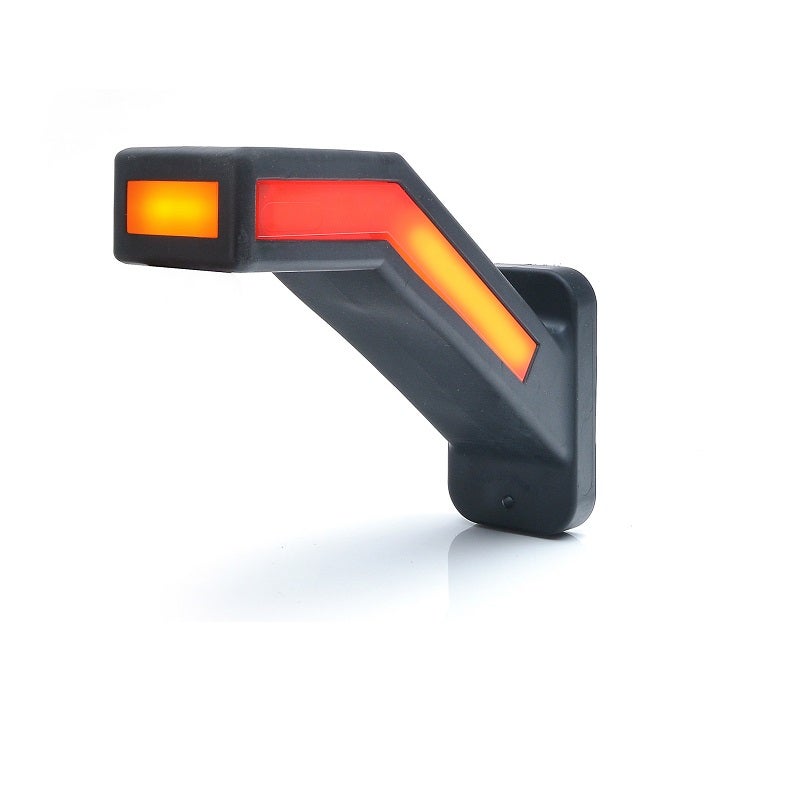Gummiarm Neon Lang Venstre Hvid / Rød / Orange med Blinklys