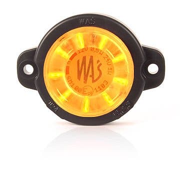 Sidemarkering Rund Orange Klar Linse