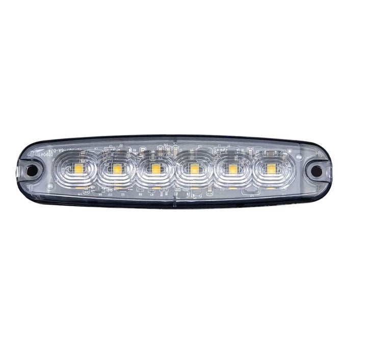 Blitzlys 6st Orange LED Klar linse