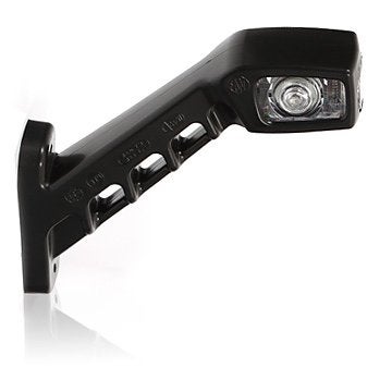 Gummiarm Lang Højre Hvid / Rød / Orange LED Klar Linse
