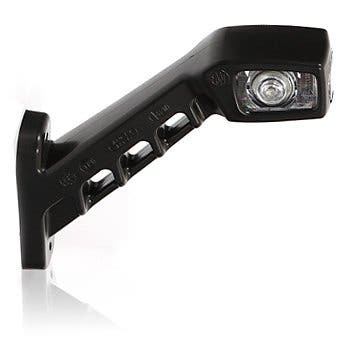 Gummiarm Lang Højre Hvid / Rød / Orange LED Klar Linse