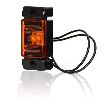 Sidemarkering Orange LED med Gummiramme
