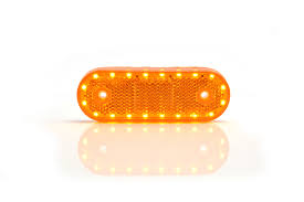 Sidemarkering med Blinklys Orange LED inkl. beslag