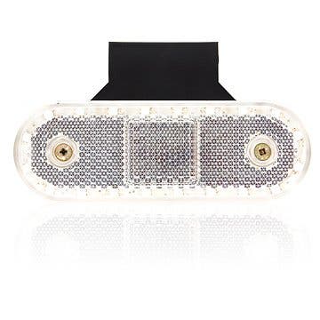 Positionslys Hvid LED med Refleks inkl. Vinkelbeslag