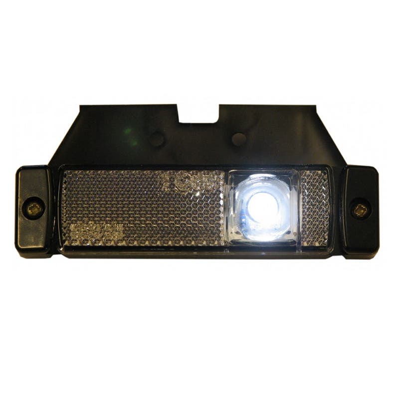 Positionslys Hvid LED med Refleks inkl. beslag